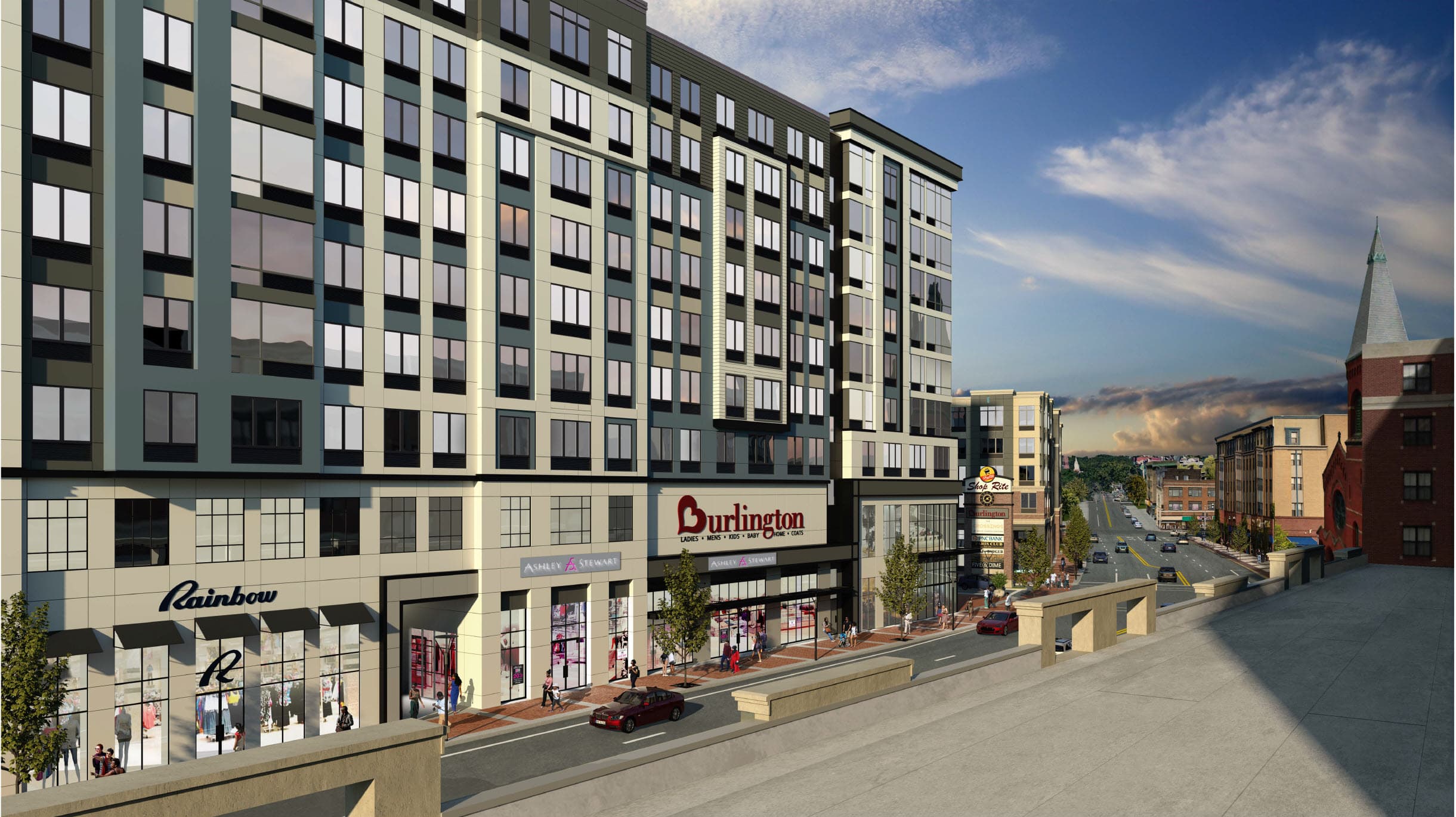 Phase 1b Main Street rendering view